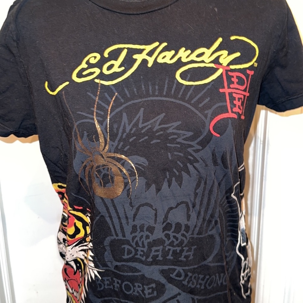 Vintage Y2K Ed hardy spider  t-shirt